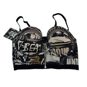 6-83 VICTORIA'S SECRET X BALMAIN Women's Bra Bustier Black 36C